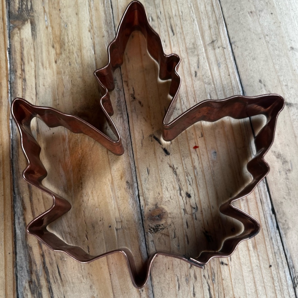 Copper Autumn Fall Leaf Cookie Cutter - Large, Sturdy!